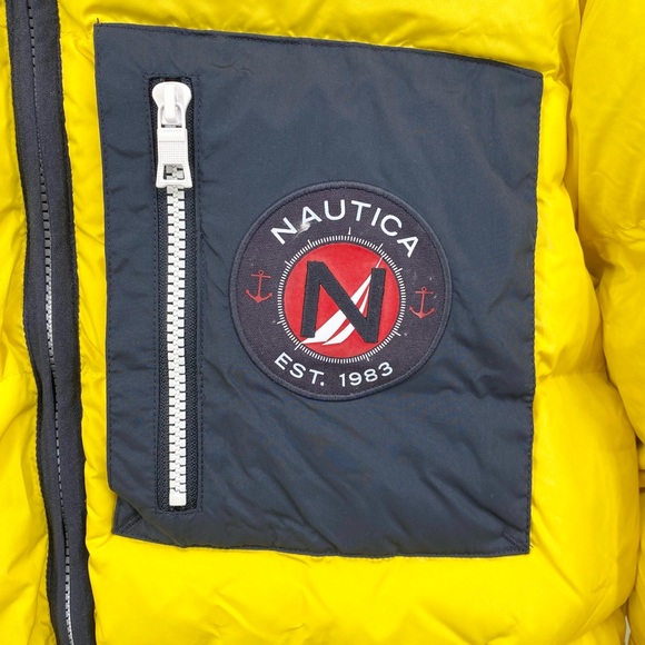 NAUTICA Men’s Tempasphere Puffer Jacket in Yellow - Picture 8 of 12